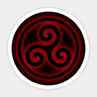 Red Spiral Triskele Sticker